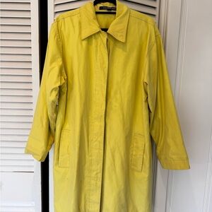Ellen Tracy Vibrant Yellow Trench Coat y2k